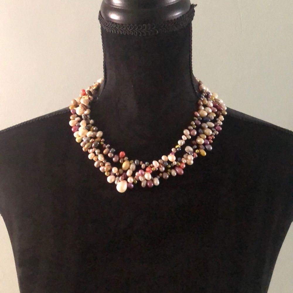 Freshwater Pearls Multi Strand Pearl Necklace